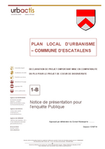 Miniature de la première page du fichier Notice de présentation destinée à l'enquête publique